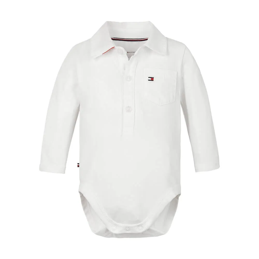 אוברול טומי הילפיגר Polo Collar Organic Cotton Bodysuit לתינוקות