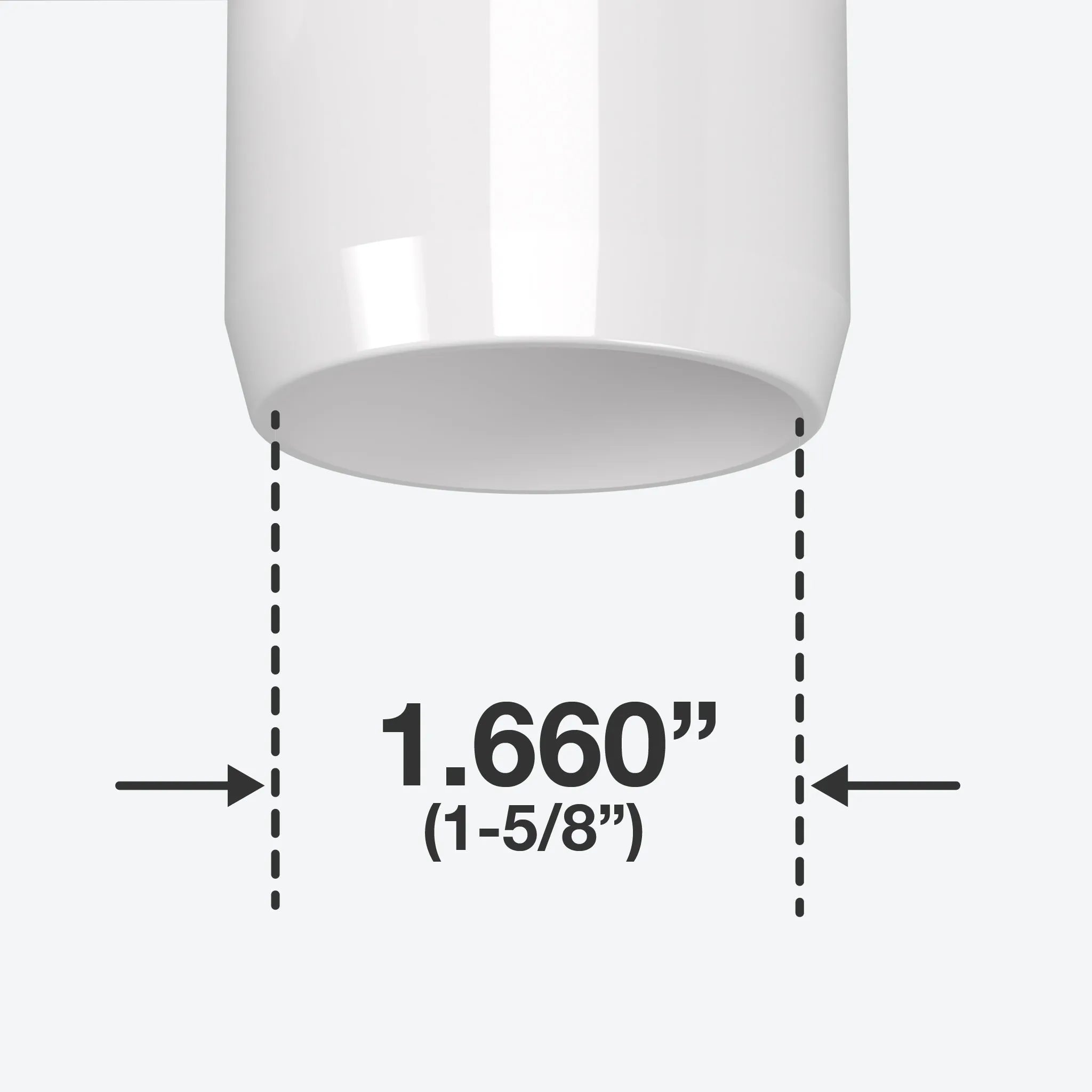 1-1/4 in. Slip Sling PVC Tee, Furniture Grade - White