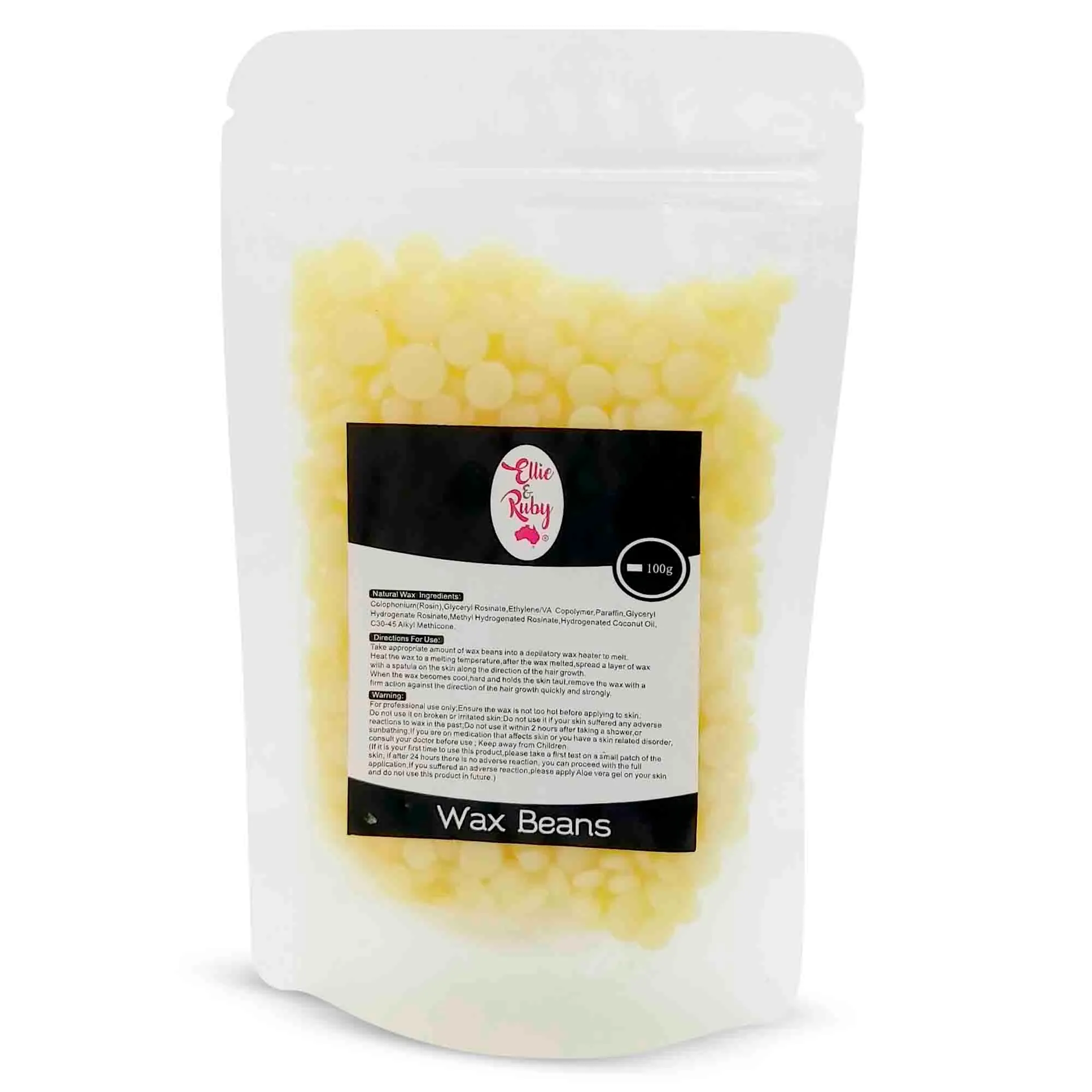 100g Hard Wax Beans - Brazilian Depilatory Waxing Beads - Stripless Bikini Hair Removal