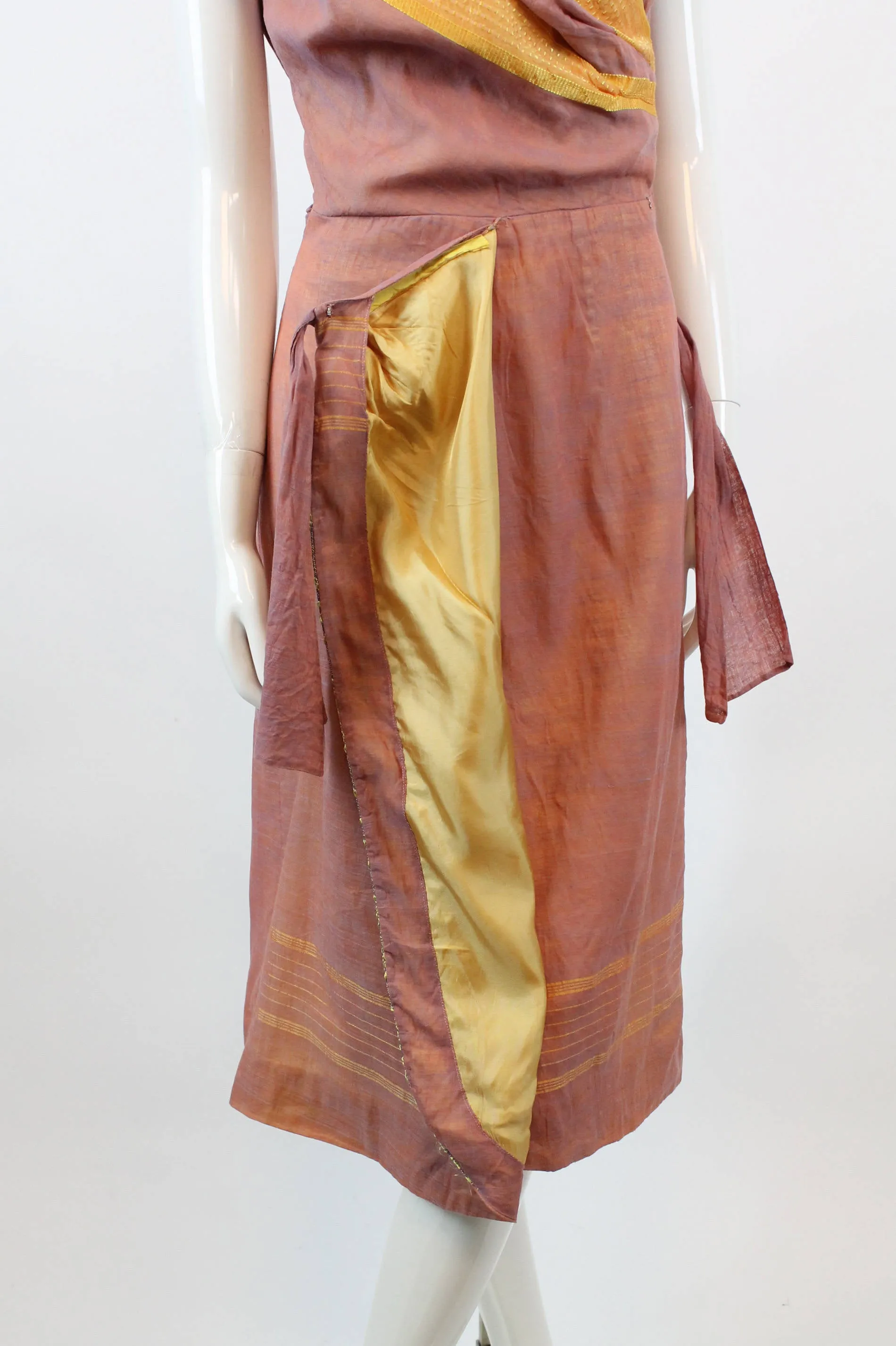 1950s Indian SARONG sari silk dress xs | new spring