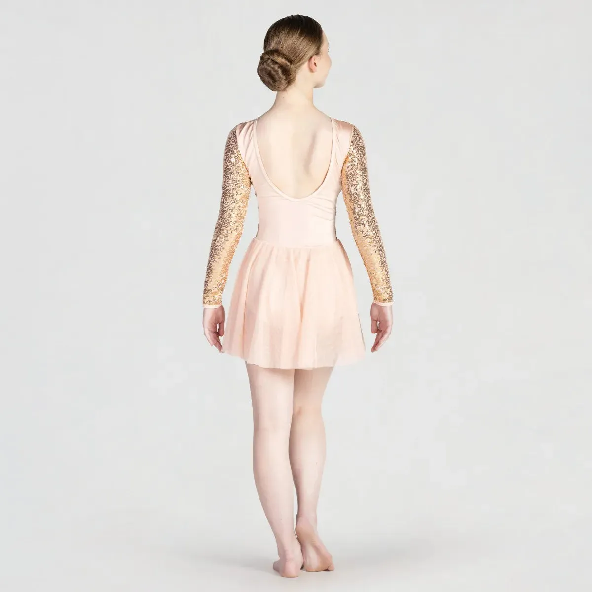 1st Position Long Sleeved Sequin Skirted Leotard