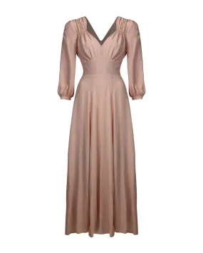 40s 'Marian' Midi Dress - Blush Pink