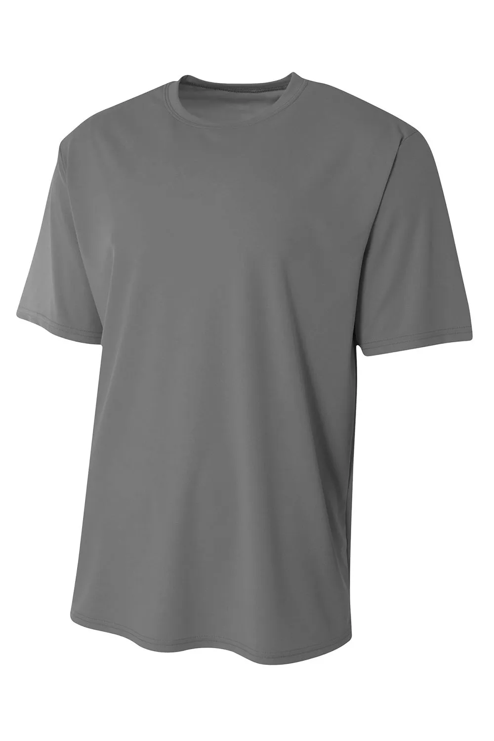 A4 Youth Sprint Performance Moisture Wicking Short Sleeve Crewneck T-Shirt - Graphite Grey