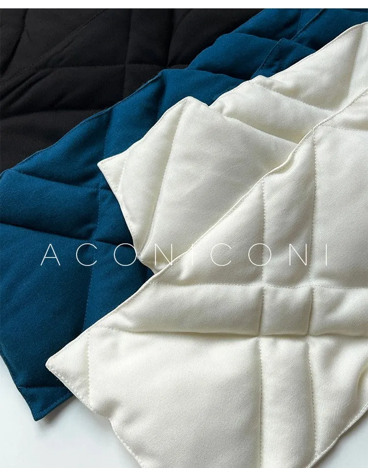 Aconiconi Luxury White/Blue/Black Duck Down Long Sleeve Thick Winter Coat- Muye