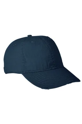 Adams Mens Distressed Adjustable Hat - Navy Blue