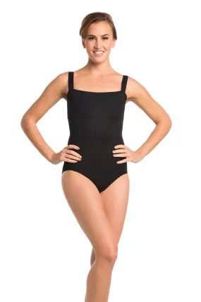 AinslieWear Square Neck Leotard AW102 - Aubergine Petite