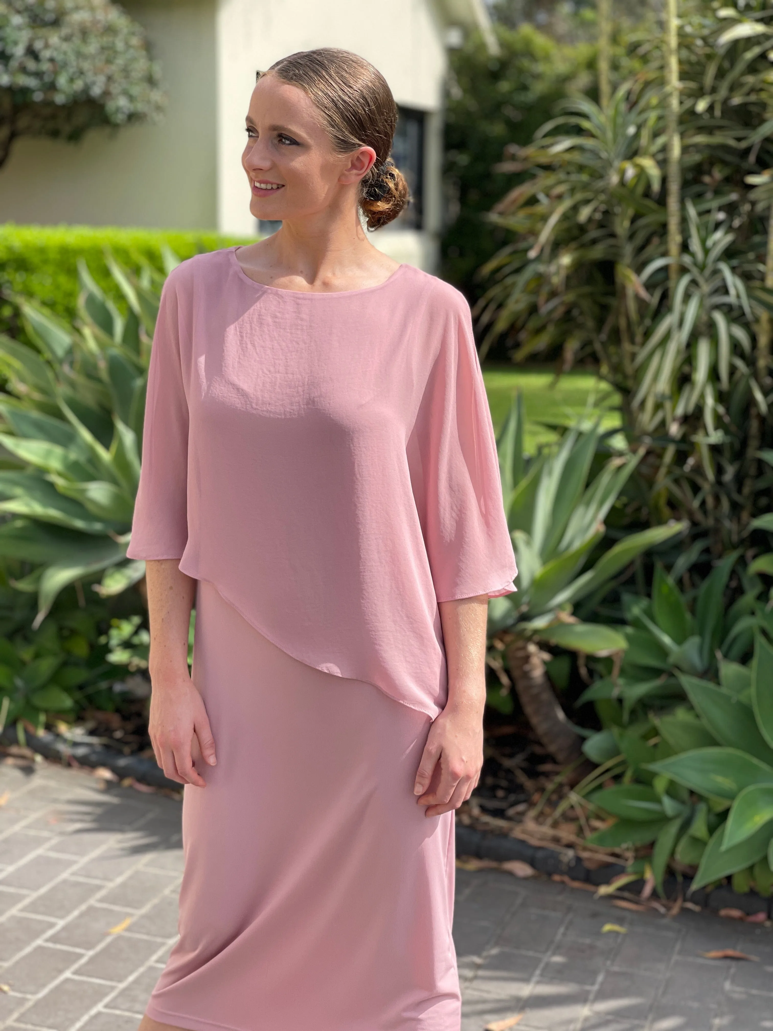 Aisha Blush Evening Dress