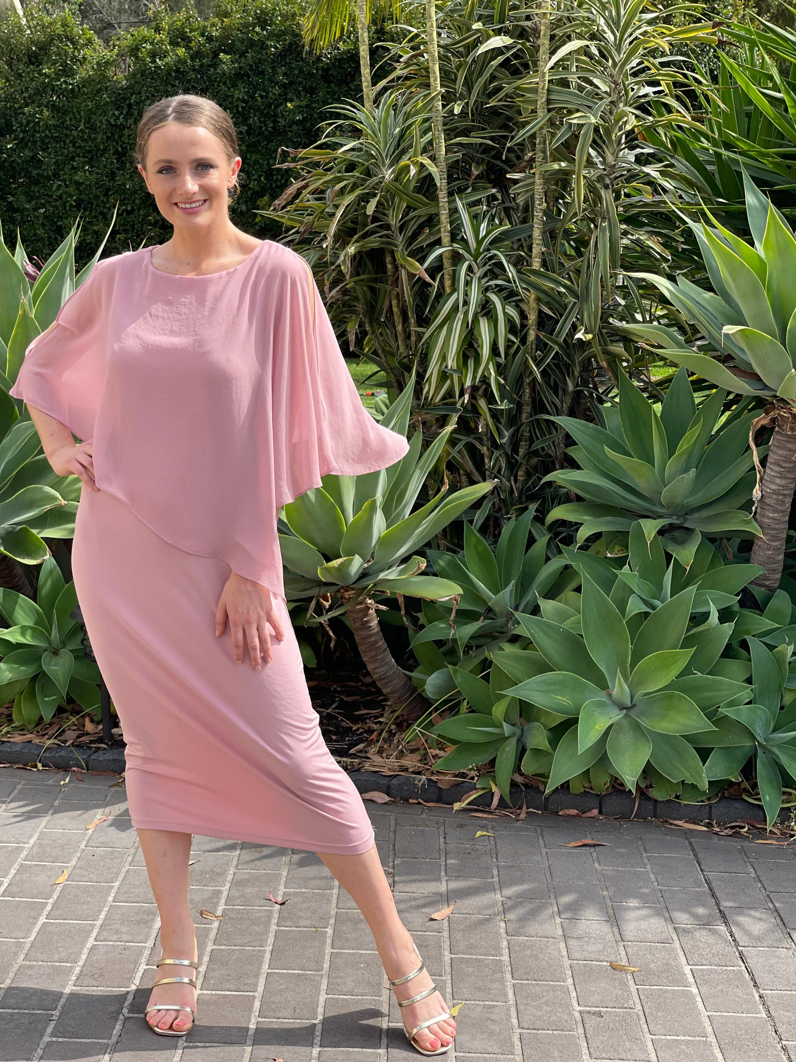 Aisha Blush Evening Dress