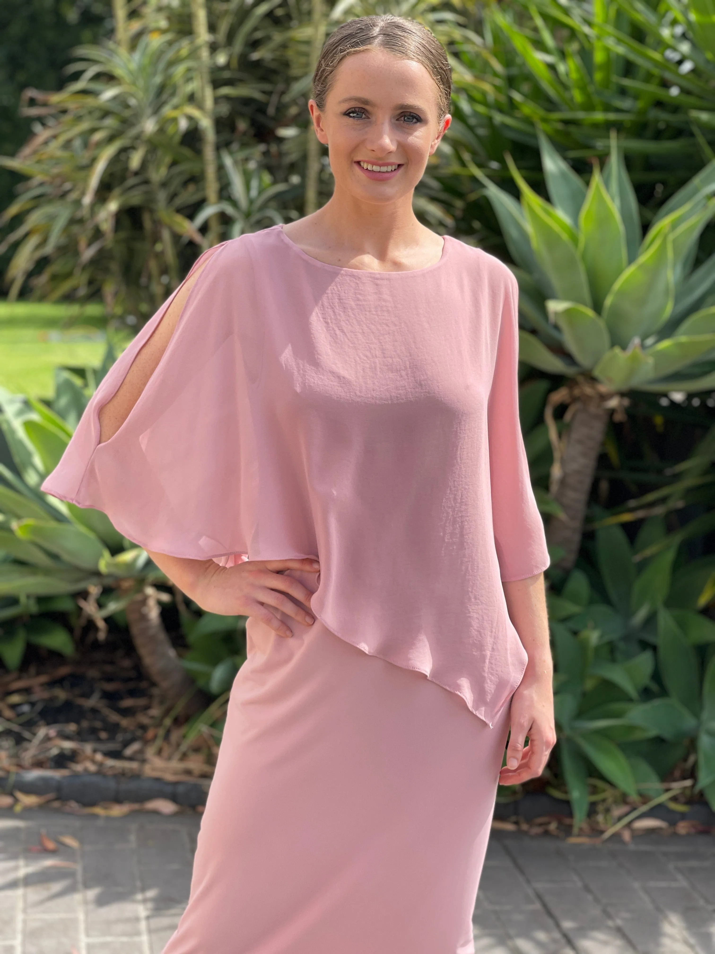 Aisha Blush Evening Dress