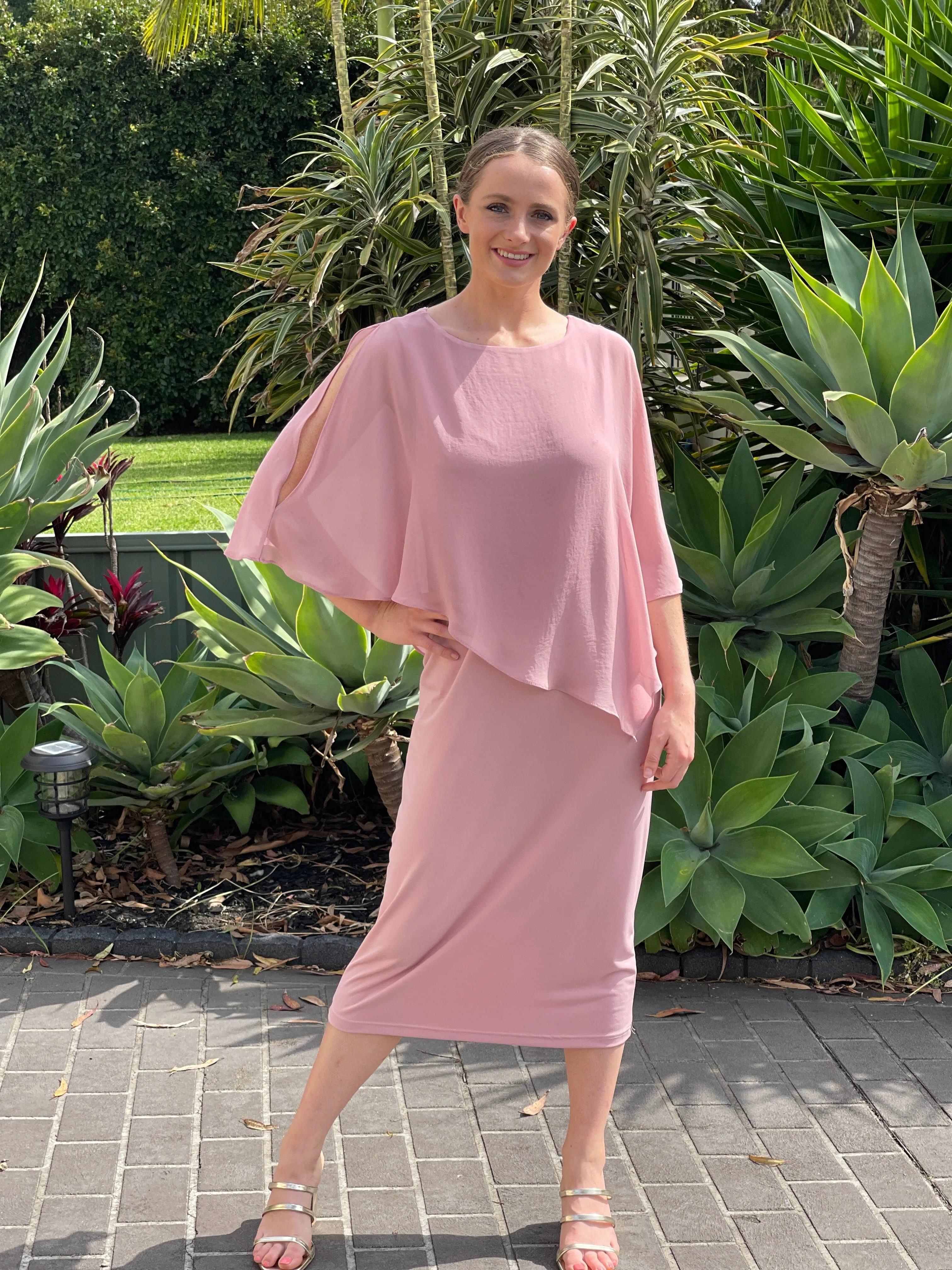 Aisha Blush Evening Dress