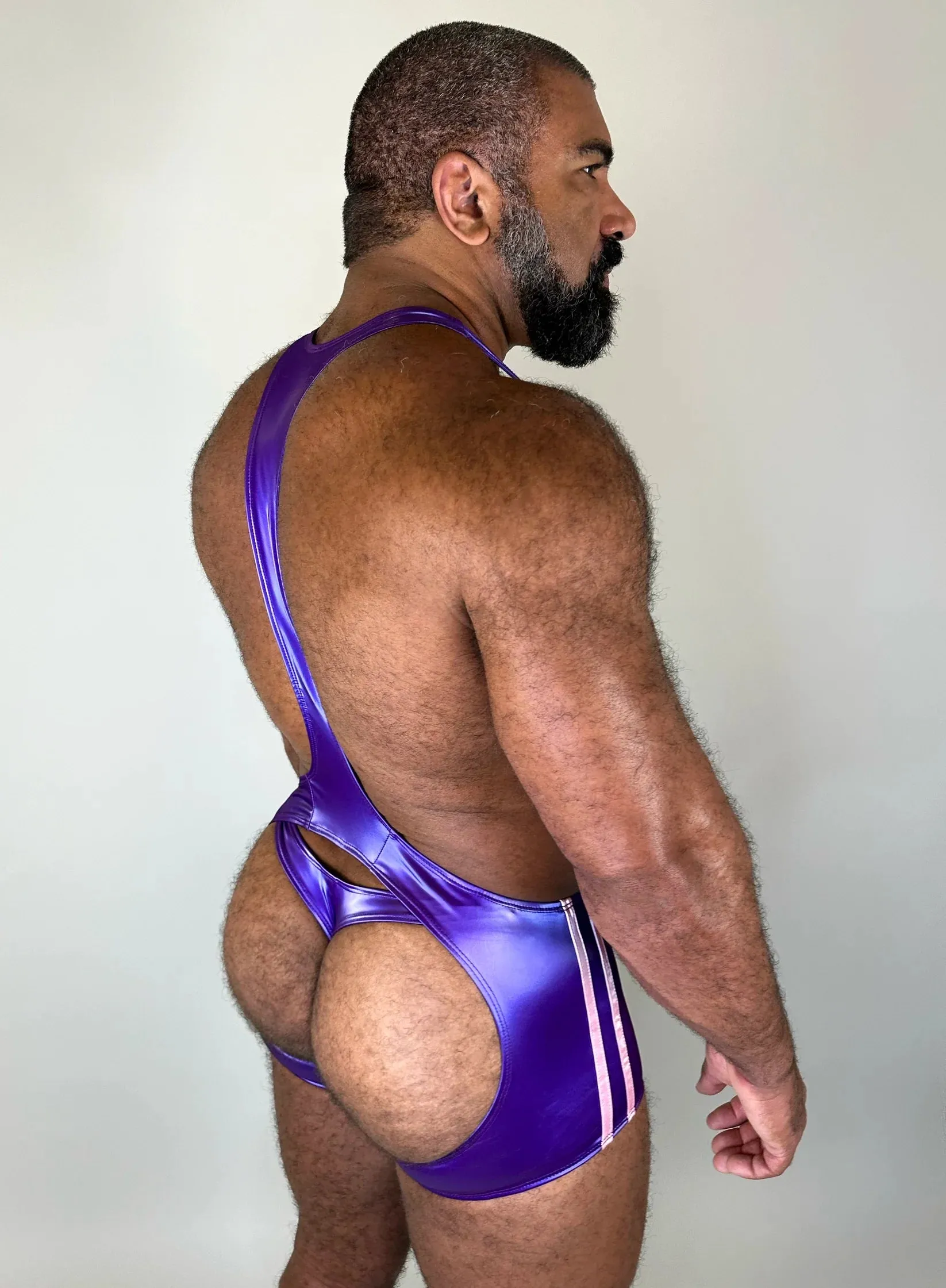 Alfons Dovana Violet Iridescent Jock Singlet