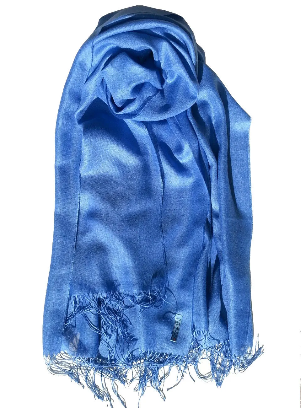 Alpaca and Silk Gauzy Shawl Cornflower