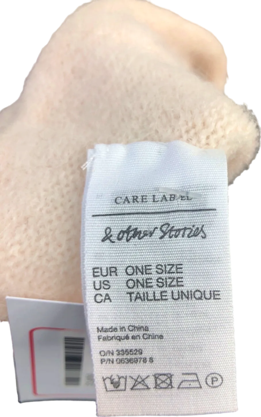 & Other Stories Light Pink Knitted Beanie One Size