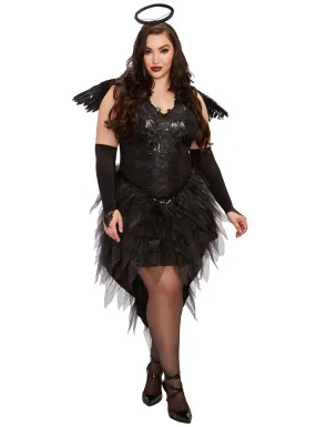 Angel of Darkness Womens Deluxe Plus Size Halloween Costume