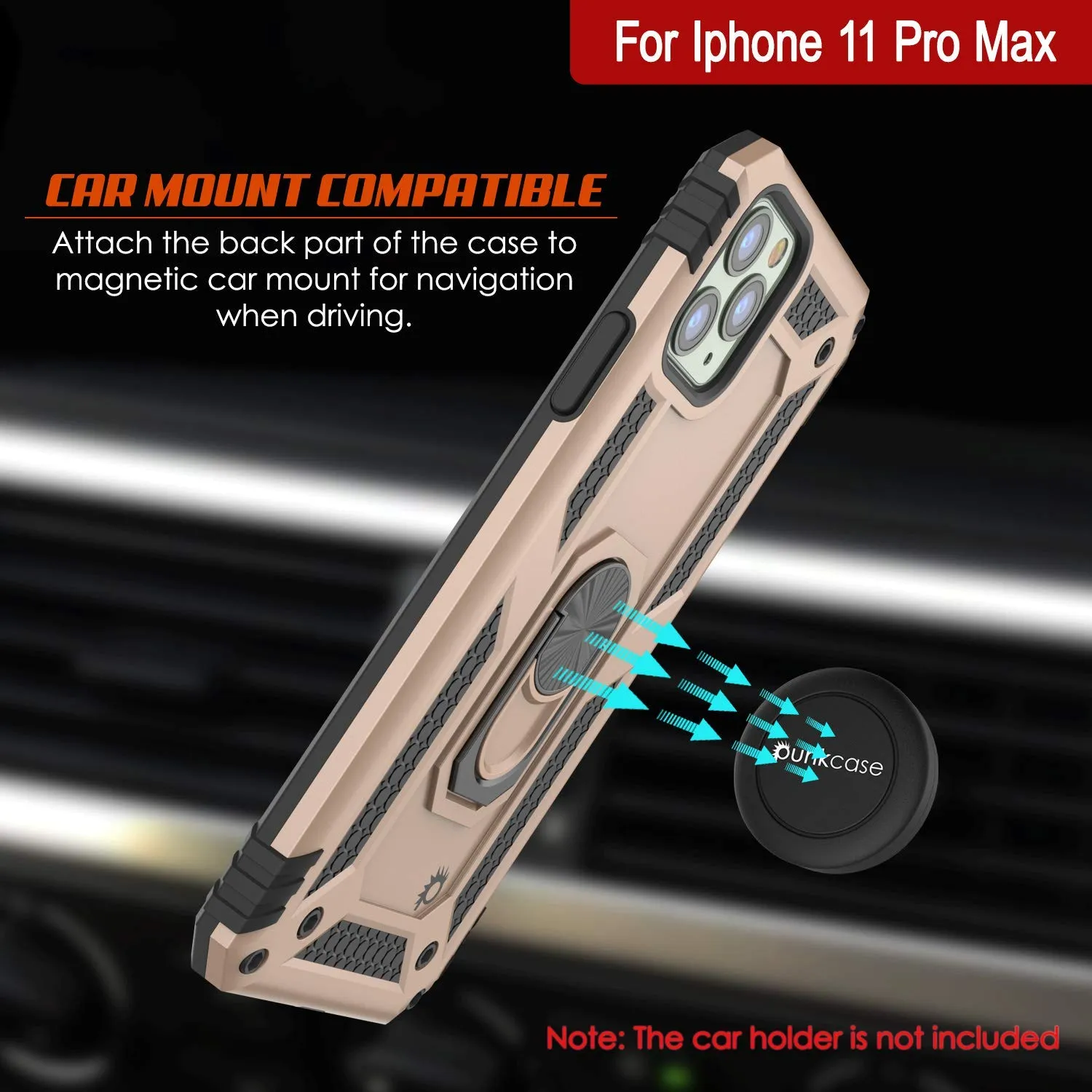 Apple iPhone 11 Pro  Punkcase ArmorShield Military Style Case Gold