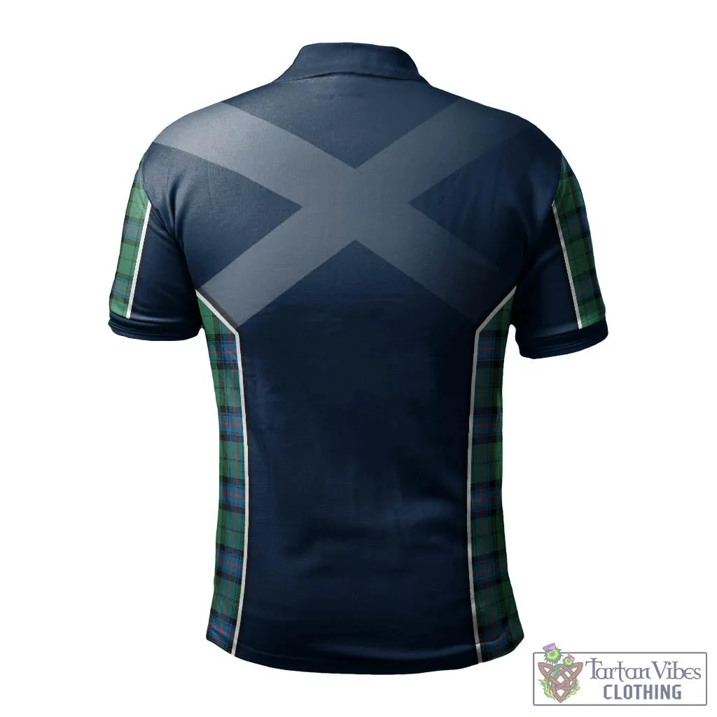 Armstrong Ancient Tartan Men's Polo Shirt with Family Crest and Lion Rampant Vibes Sport Style