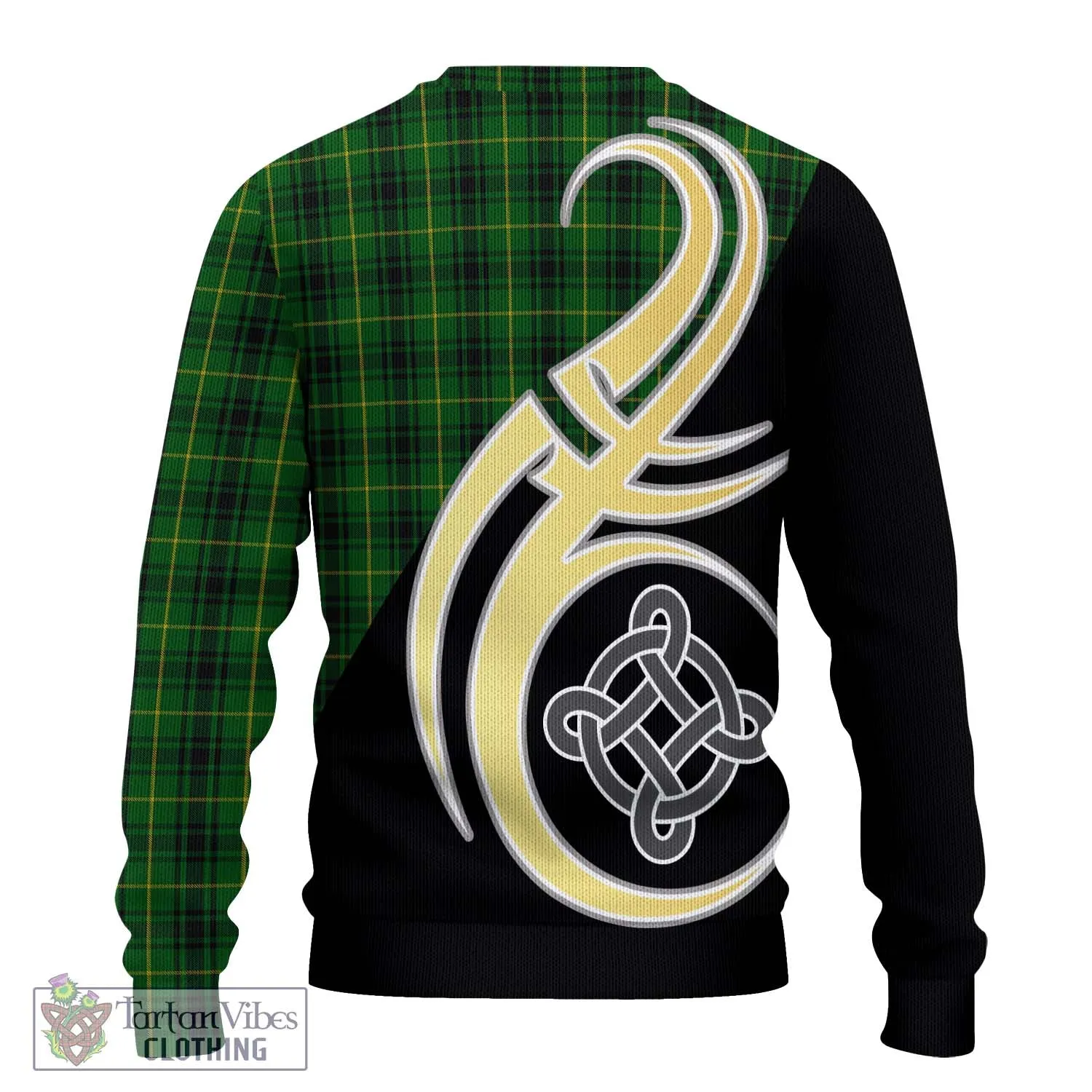 Arthur Tartan Ugly Sweater with Family Crest and Celtic Symbol Style