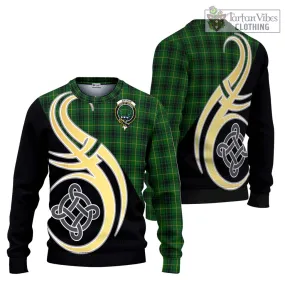 Arthur Tartan Ugly Sweater with Family Crest and Celtic Symbol Style