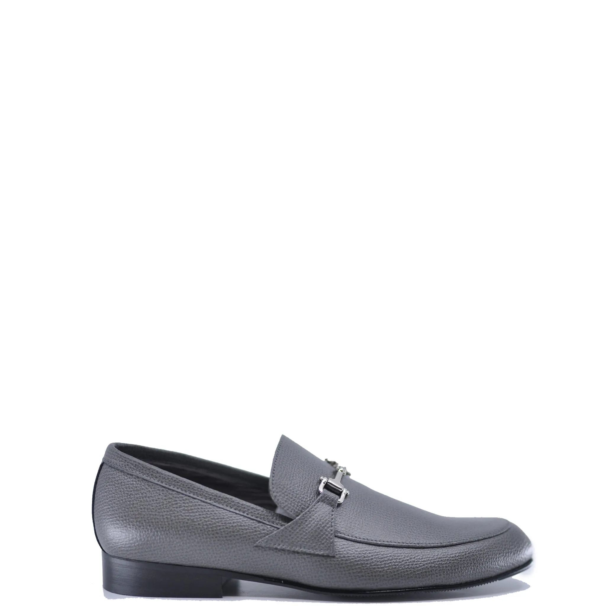 Atlanta Mocassin Gray Slip-On Buckle Dress Shoe