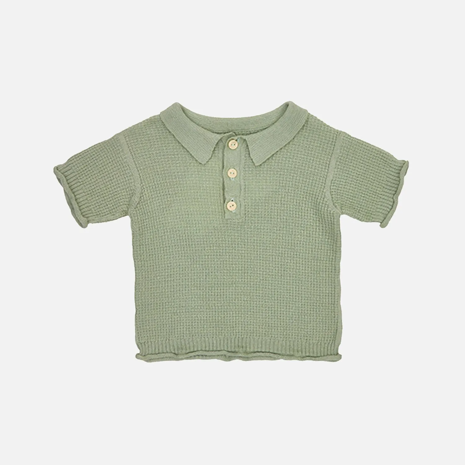 Baby & Kids Cotton/Alpaca Riviera Polo - Pale Mint