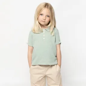 Baby & Kids Cotton/Alpaca Riviera Polo - Pale Mint