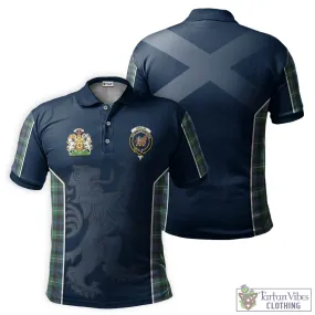 Baillie Ancient Tartan Men's Polo Shirt with Family Crest and Lion Rampant Vibes Sport Style