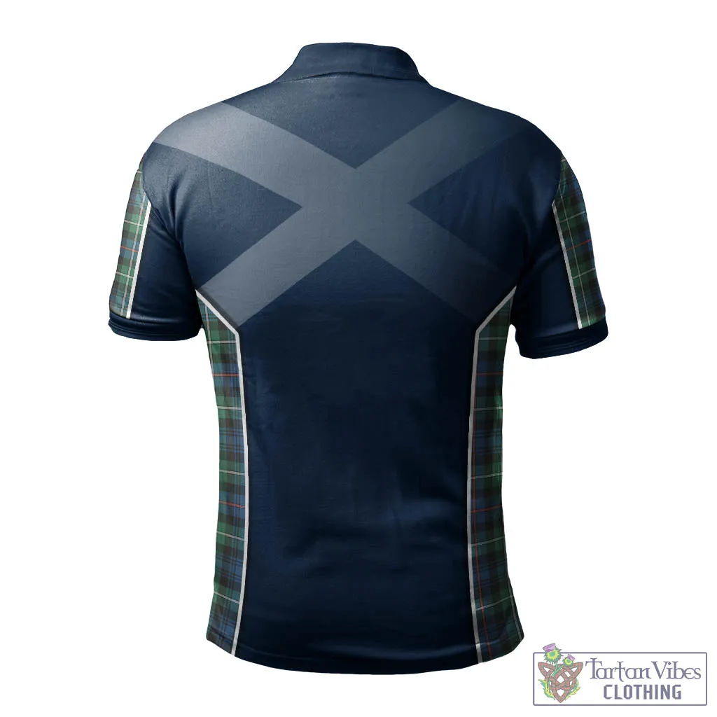 Baillie Ancient Tartan Men's Polo Shirt with Family Crest and Lion Rampant Vibes Sport Style