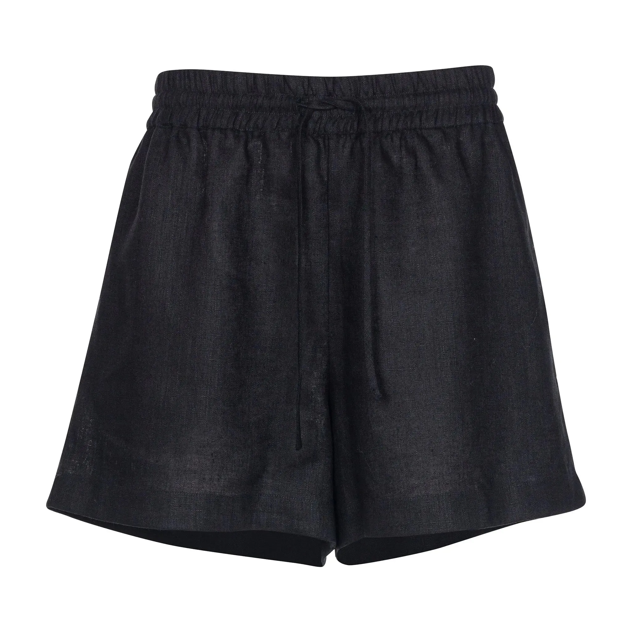 Black Heavy Linen Shorts Perfect Days