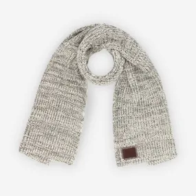 Black Speckled Flat Knit Scarf