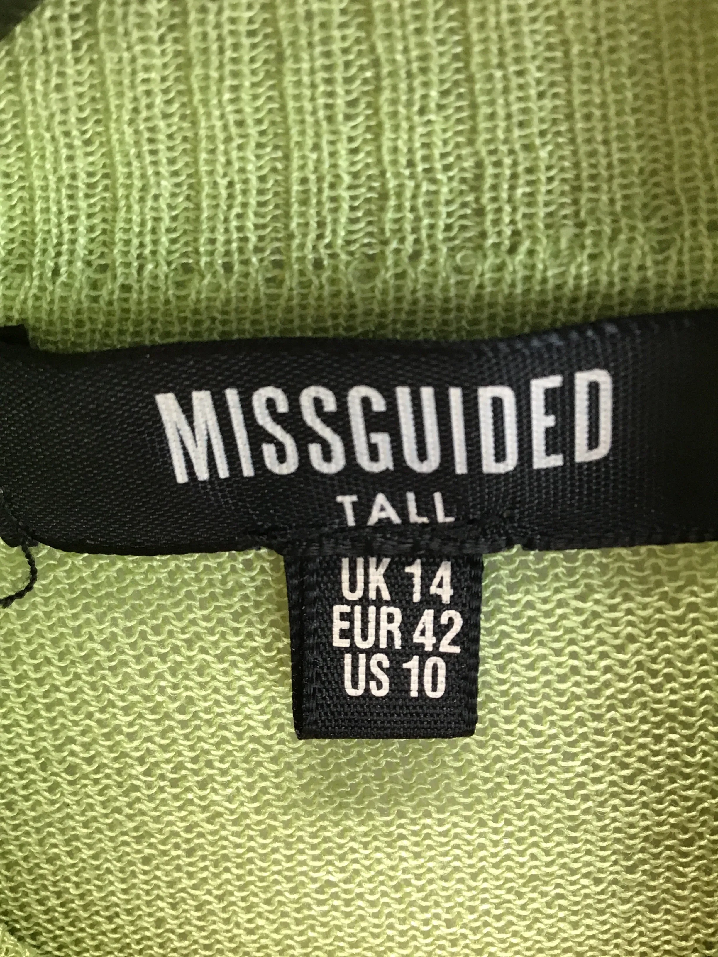 Bodysuit By Missguided In Green, Size: 10T