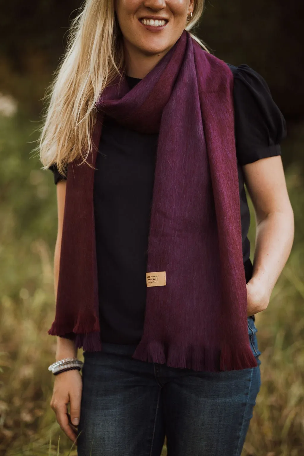 Cabernet Alpaca Scarf