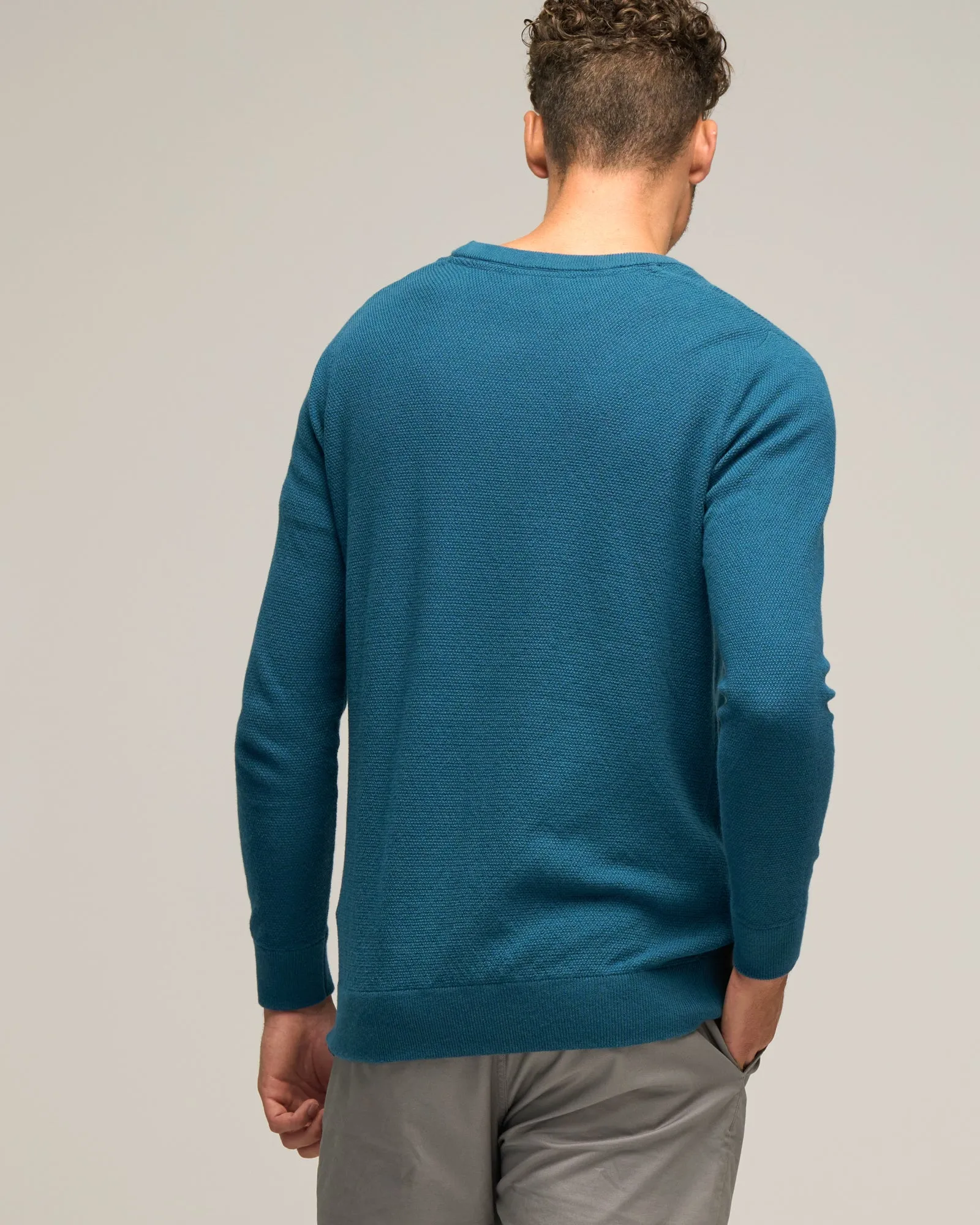 CASHMERE COTTON CREW STITCH