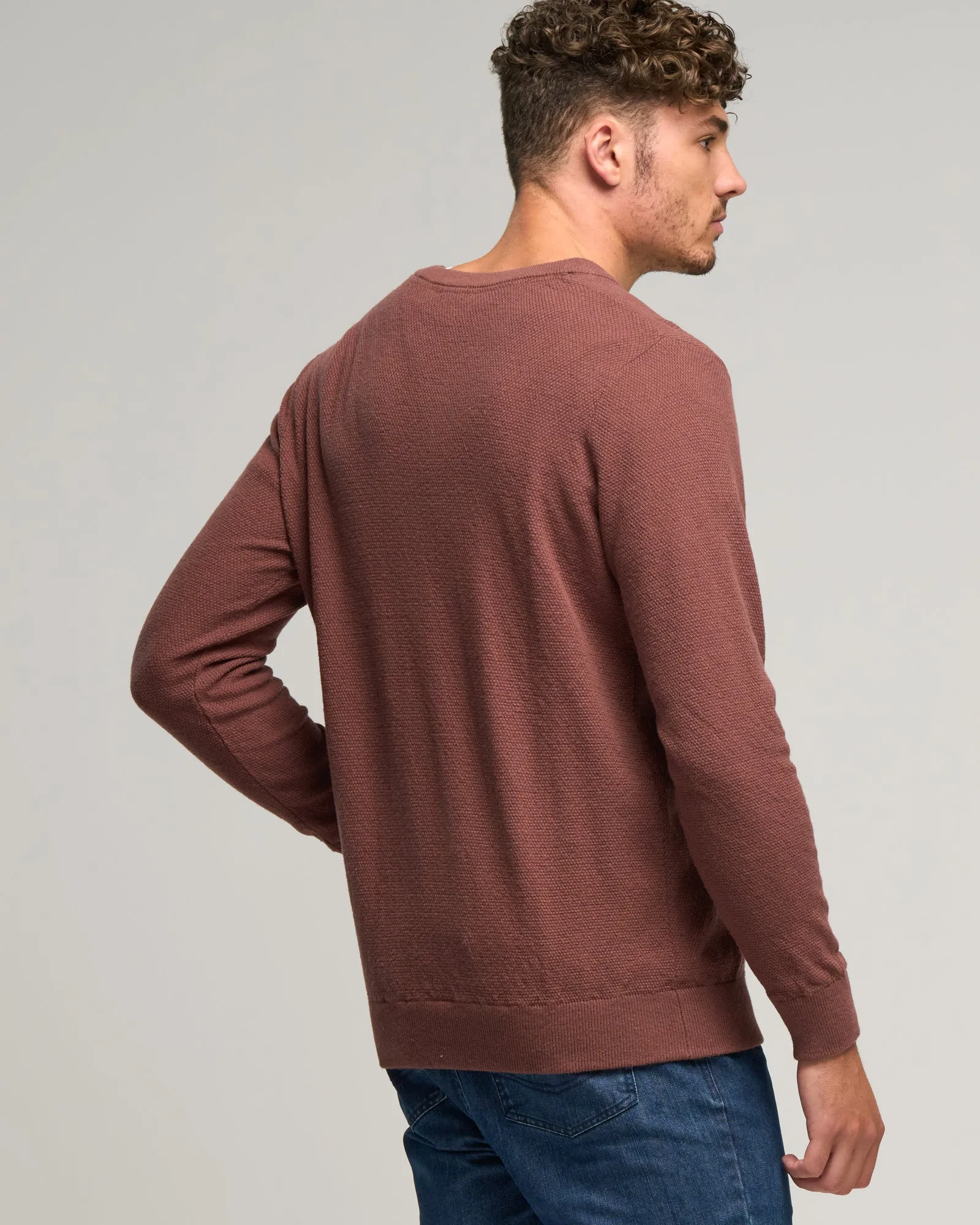 CASHMERE COTTON CREW STITCH