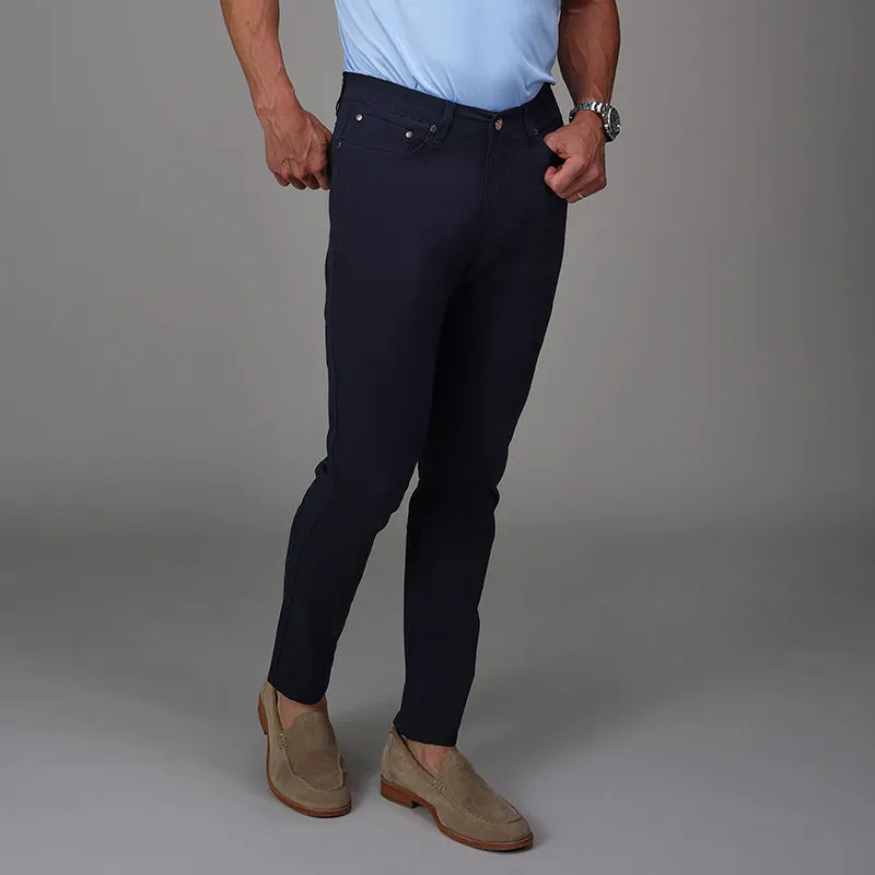 CEO Chino Five Pocket Cotton Stretch Pants Navy