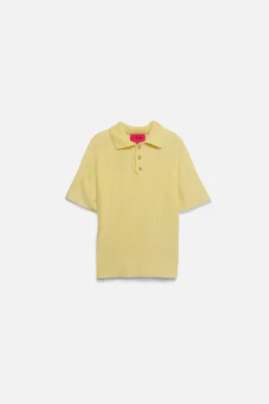 Chenille Short-Sleeved Rib Polo