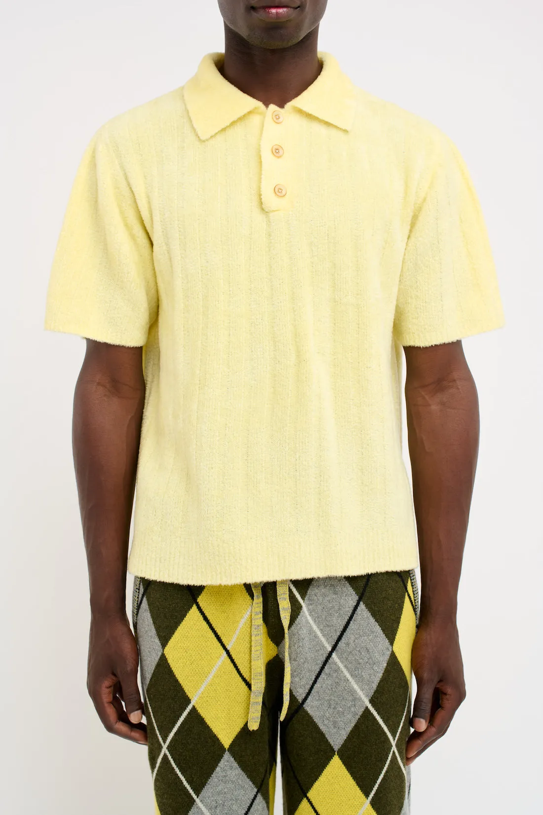 Chenille Short-Sleeved Rib Polo