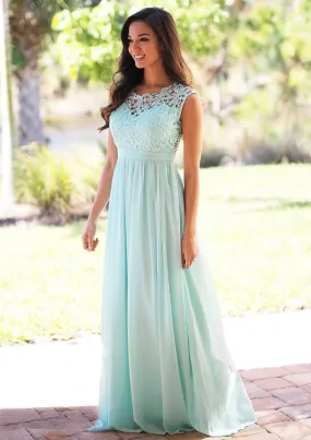 Chiffon Long/Floor-Length A-Line/Princess Sleeveless Bateau Zipper Prom Dress With Appliqued