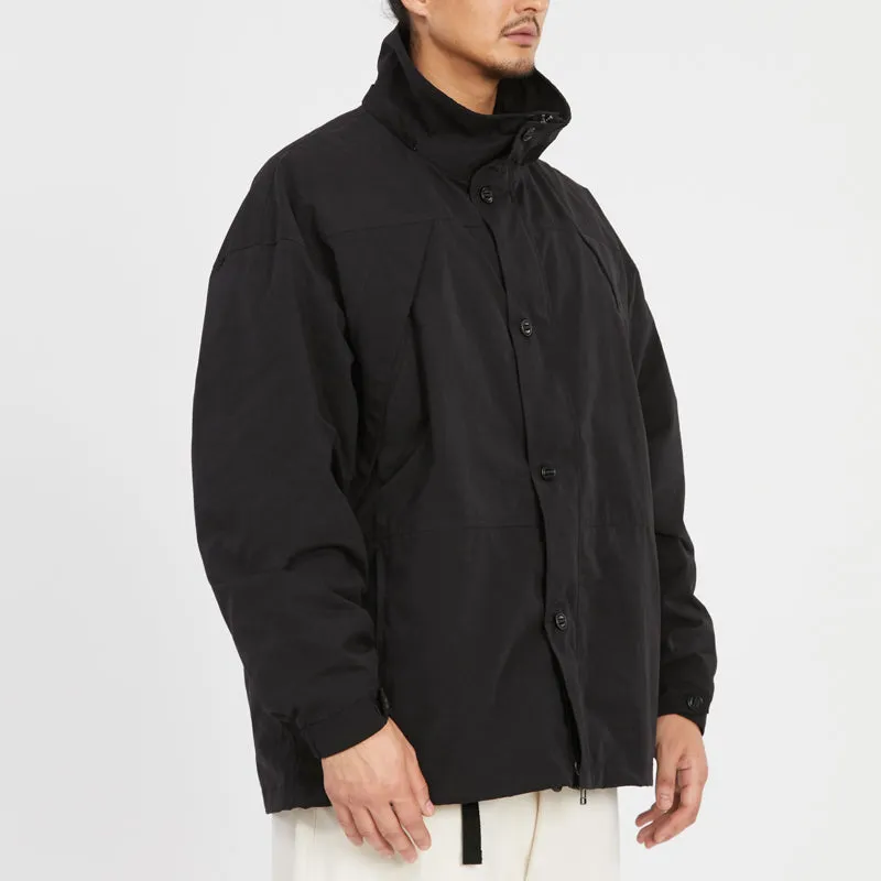 Column Jacket - Black Waxed Cotton/Nylon WR