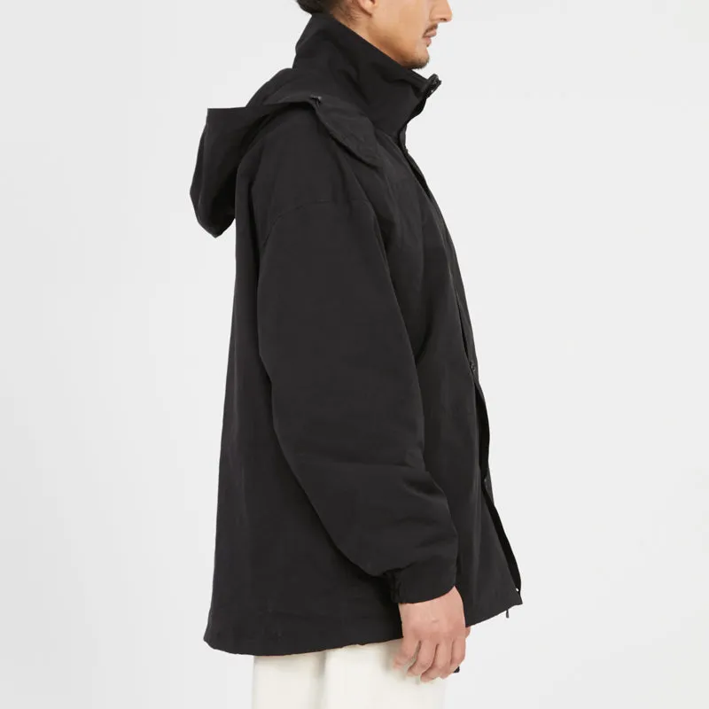 Column Jacket - Black Waxed Cotton/Nylon WR