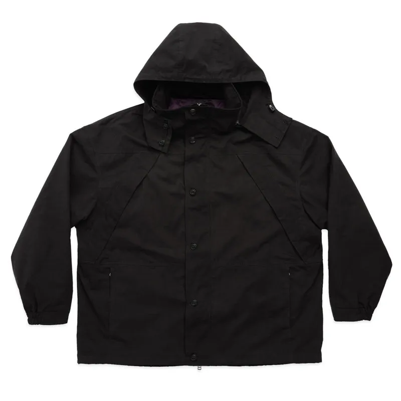 Column Jacket - Black Waxed Cotton/Nylon WR