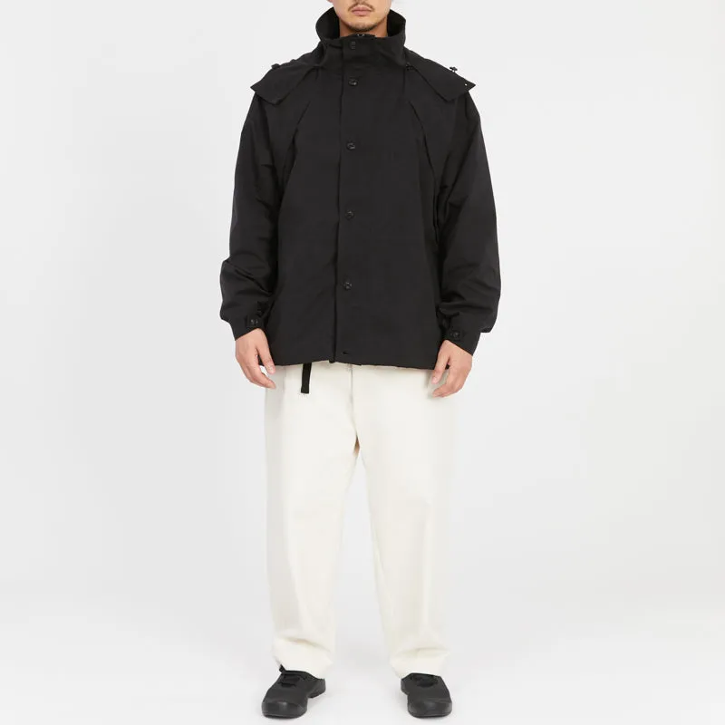 Column Jacket - Black Waxed Cotton/Nylon WR