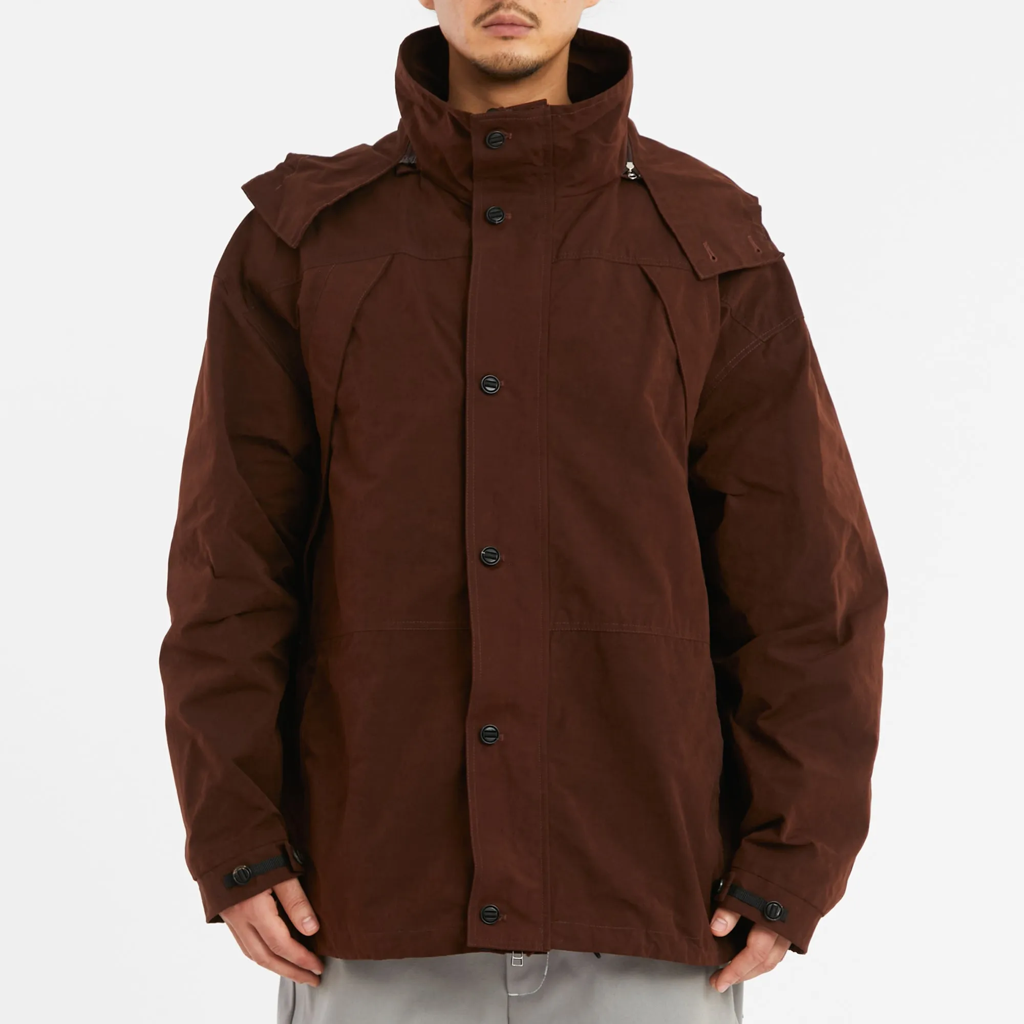 Column Jacket - Brown Waxed Cotton/Nylon WR