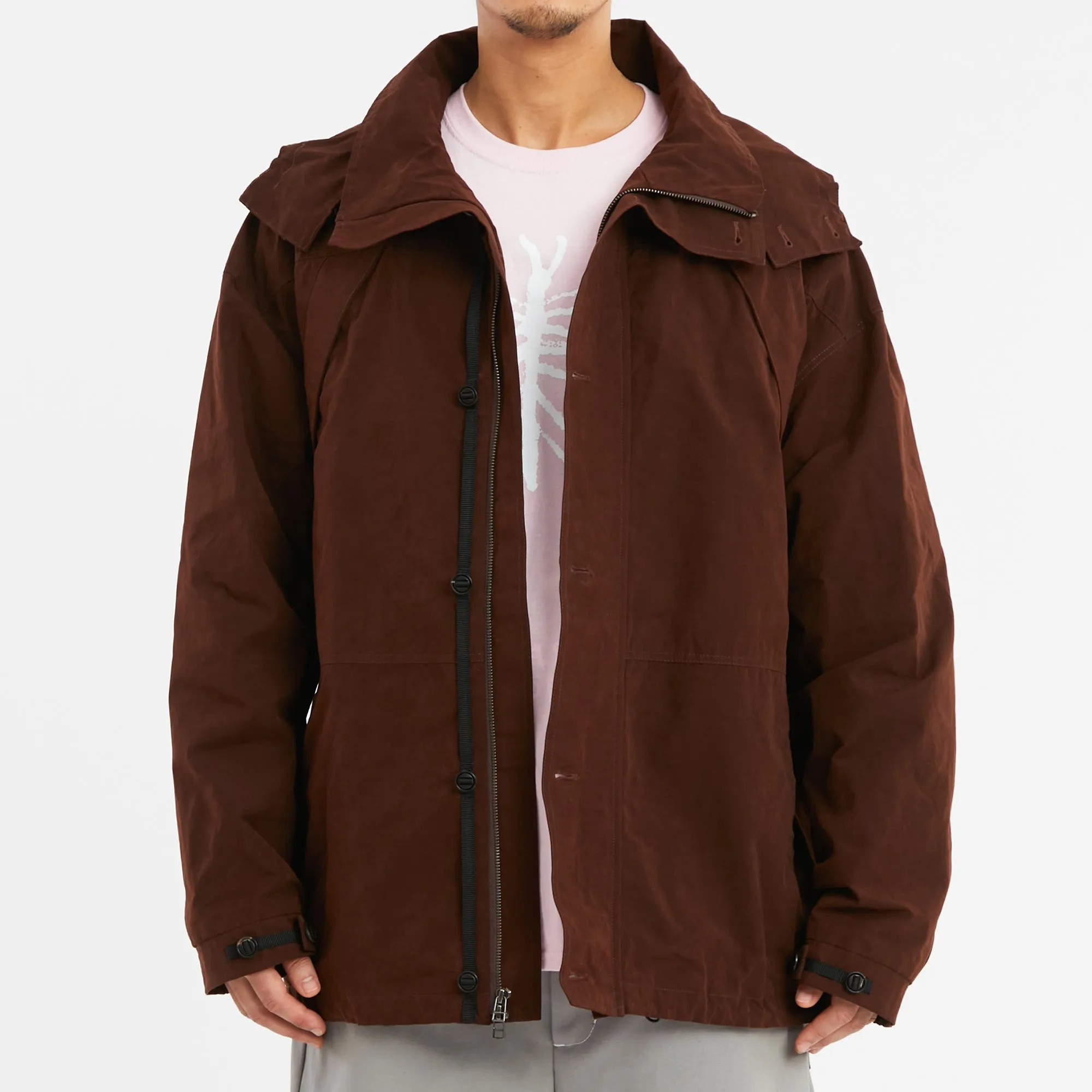 Column Jacket - Brown Waxed Cotton/Nylon WR