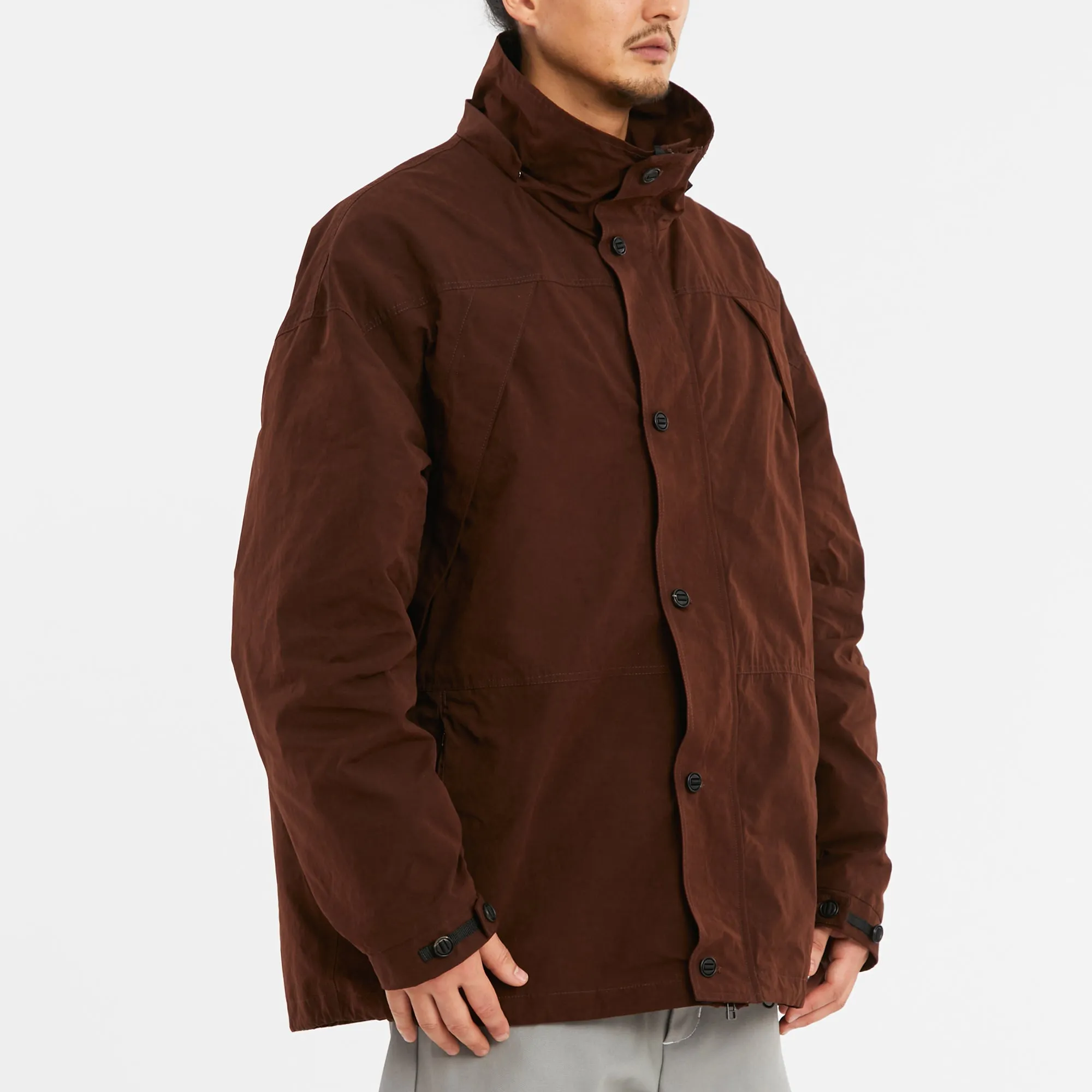 Column Jacket - Brown Waxed Cotton/Nylon WR