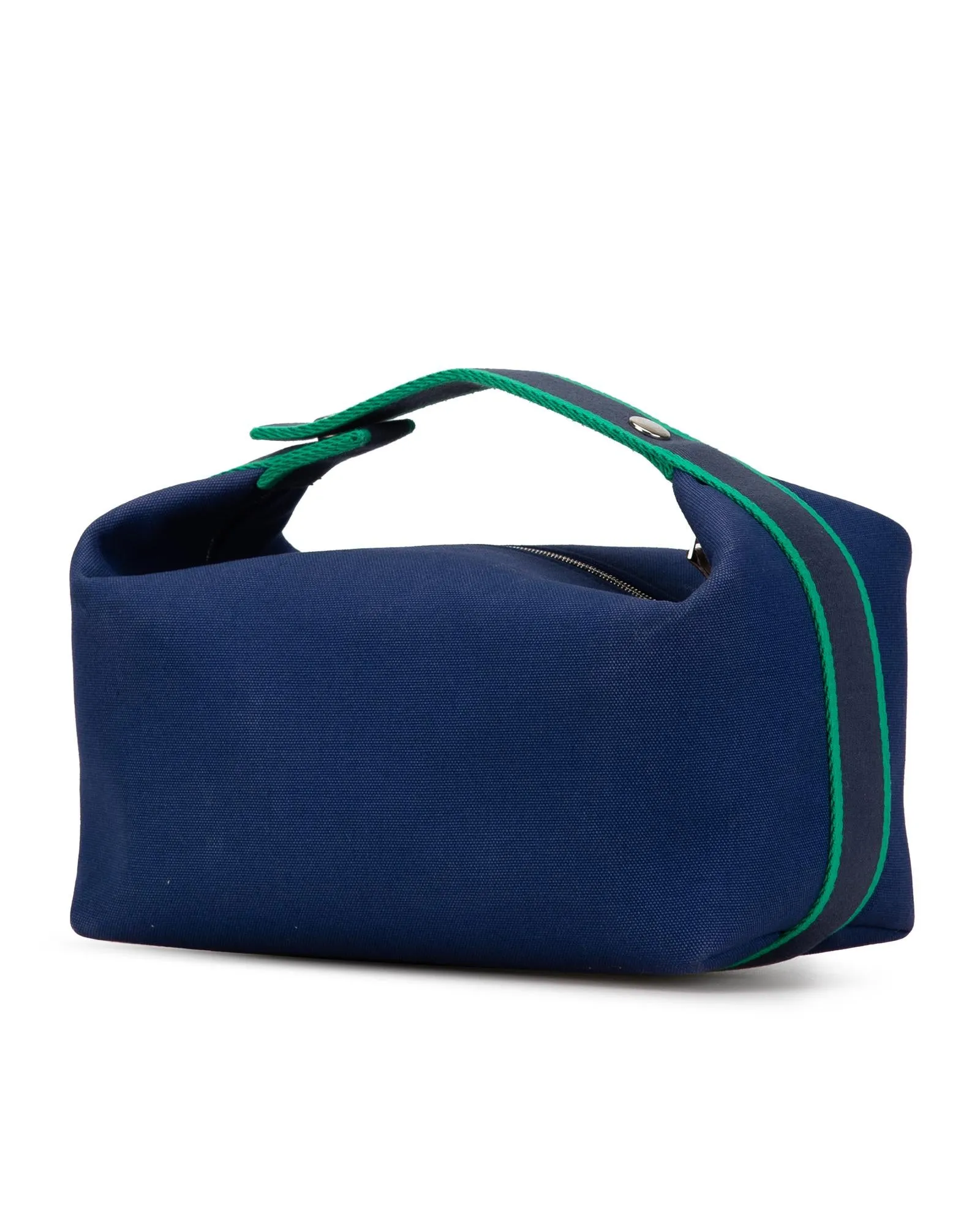 Compact Canvas Toiletry Bag with Handle and Zip Closure