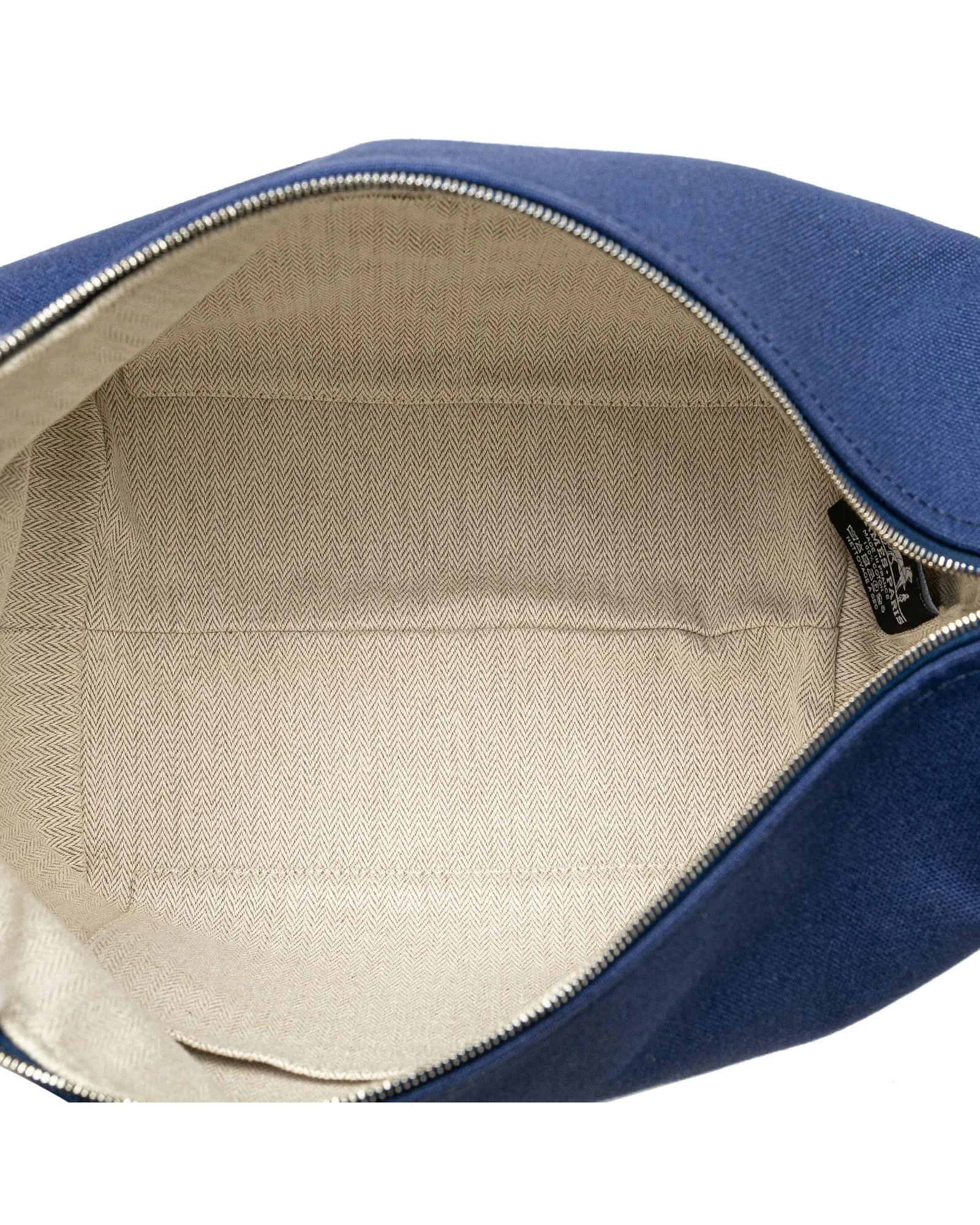 Compact Canvas Toiletry Bag with Handle and Zip Closure