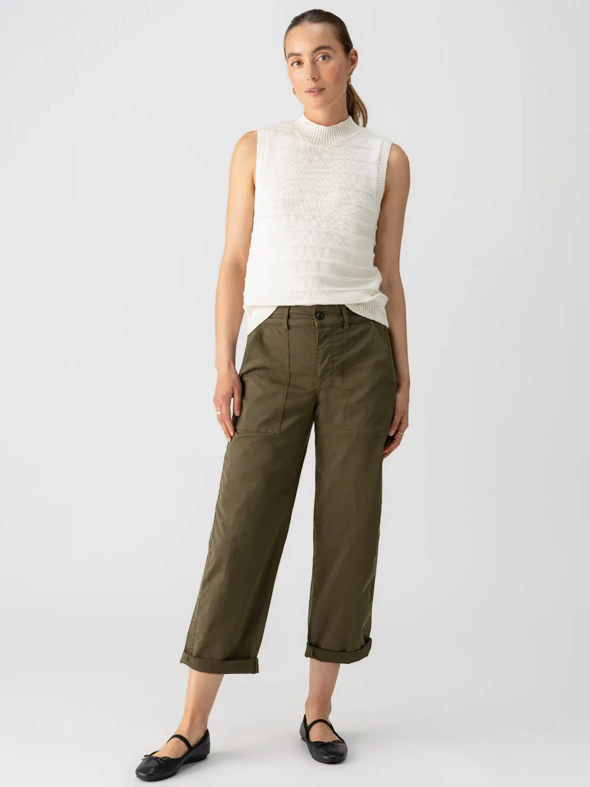 Cruiser Chino Semi-High Rise Pant Burnt Olive