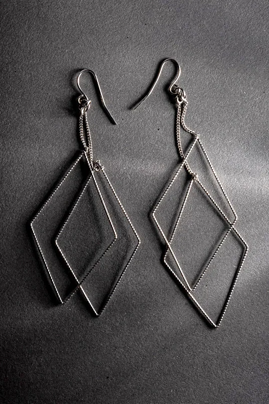 Dangling Diamond Earrings