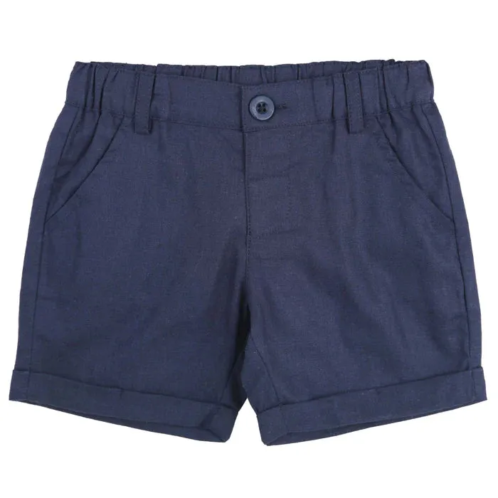 Designer Kidz - Finley Linen Short Navy