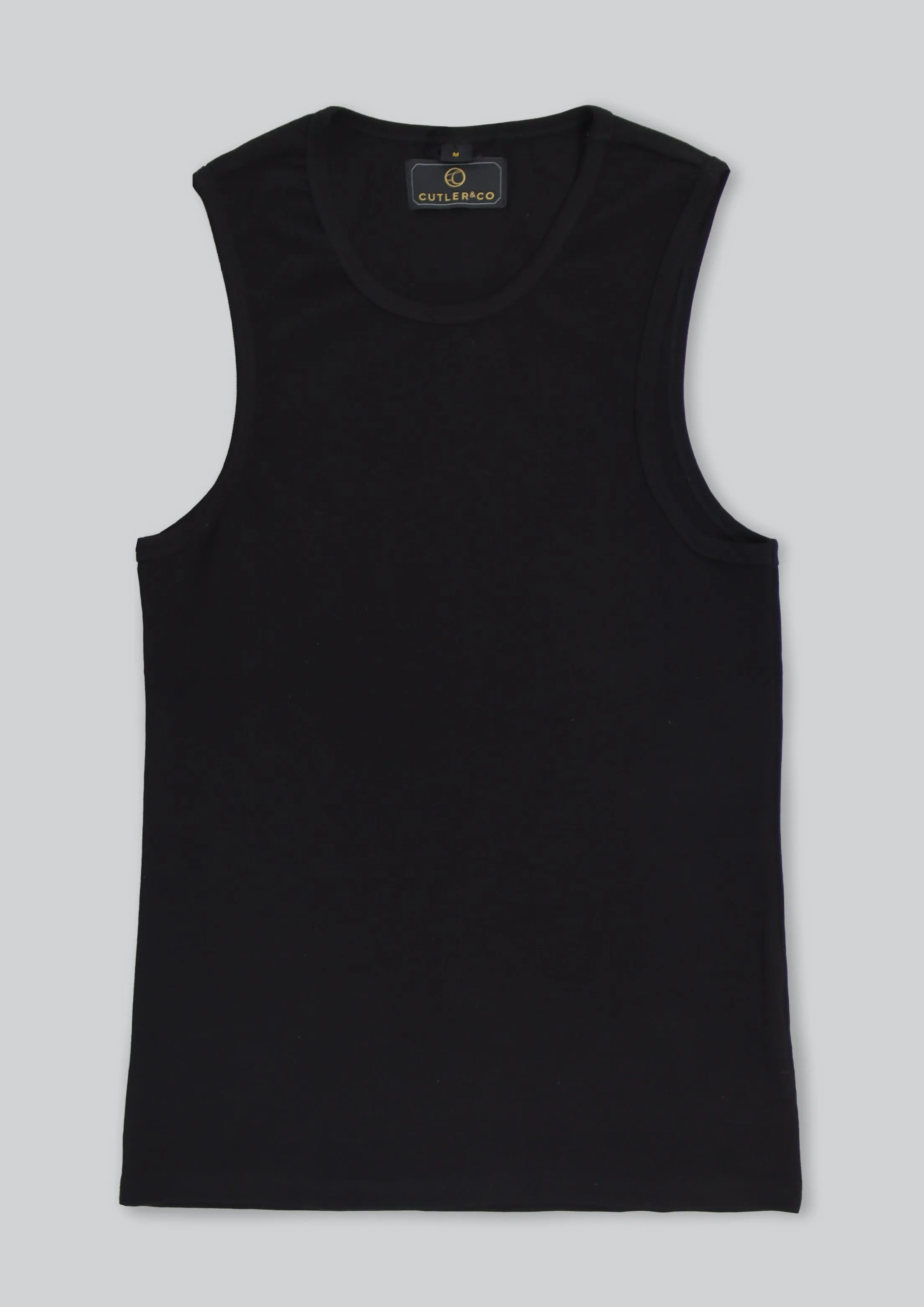 Drew Ribbed Tank: Black